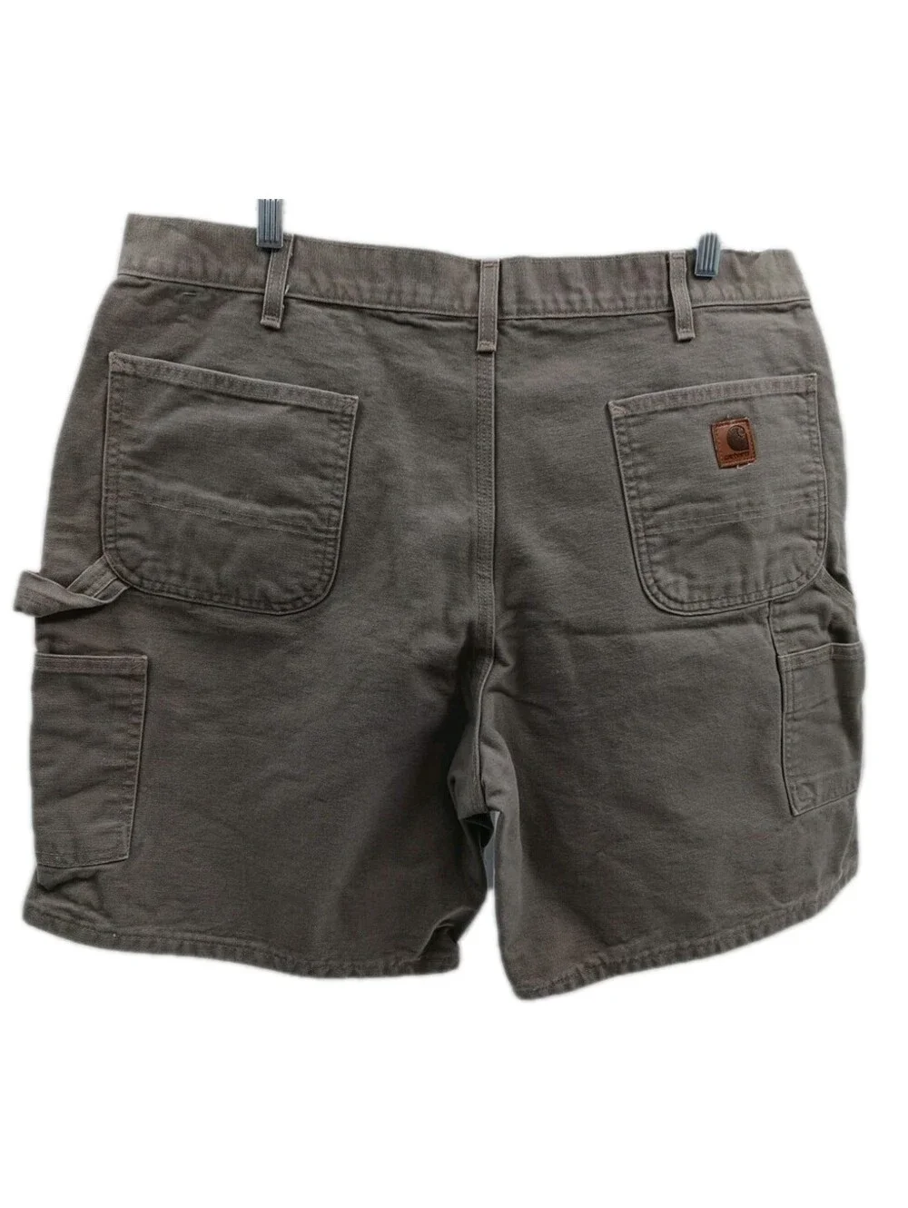 Carhartt Carpenter Shorts Mens 40 Tan Canvas Thick Workwear Outdoor 10